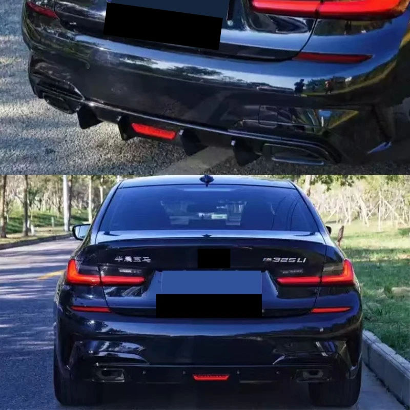 BMW 3 시리즈 G20 G28 320i M340i M340d 2019-2022 프리-LCI용 리어 범퍼 디퓨저 립 스포일러 M 스포츠 바디 키트 자동차 부품