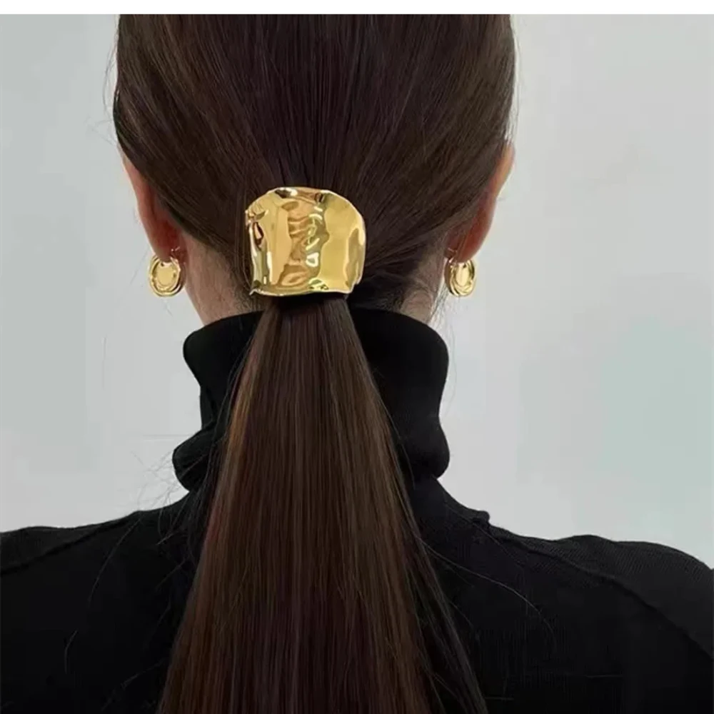 Korea Bohemia Design Concave and Convex Craft Hair Clip Hair Fork Clip Fashion Metal Hair Ring Hair Accessory Hair Headdress