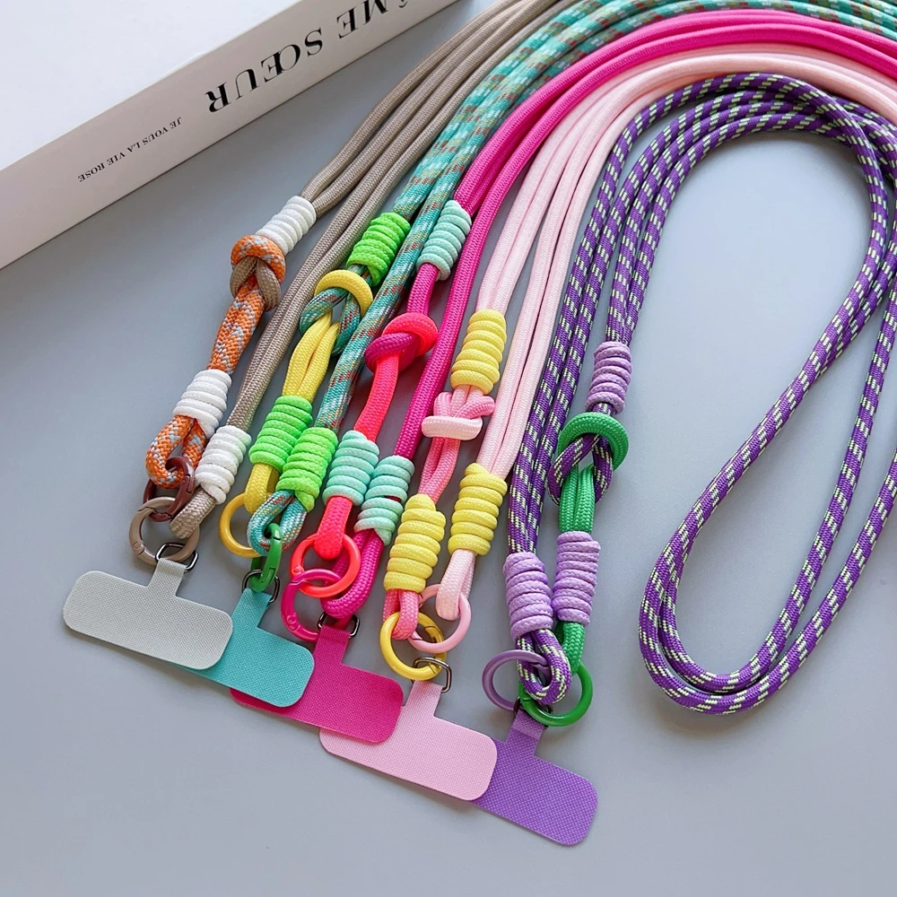 2 in 1 Fashion Universal Long Phone Lanyard Strap Mobile Phone Hanging ...