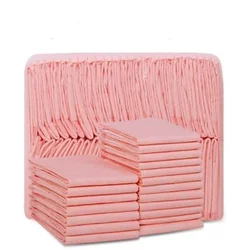 Absorbent Disposable Puppy Training Pee Pads - Quick Dry Surface Mat - 50pcs 45x60cm (Pink)