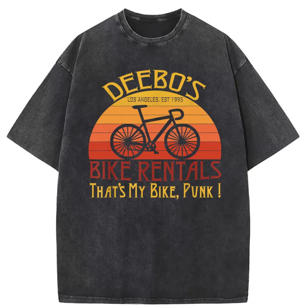 

Deebo's Bike Rentals Punk T-shirts For Man Vintage Graphic Printed Long Sleeve Tee Shirt Men O-Neck Washed Cotton Sweatshirts