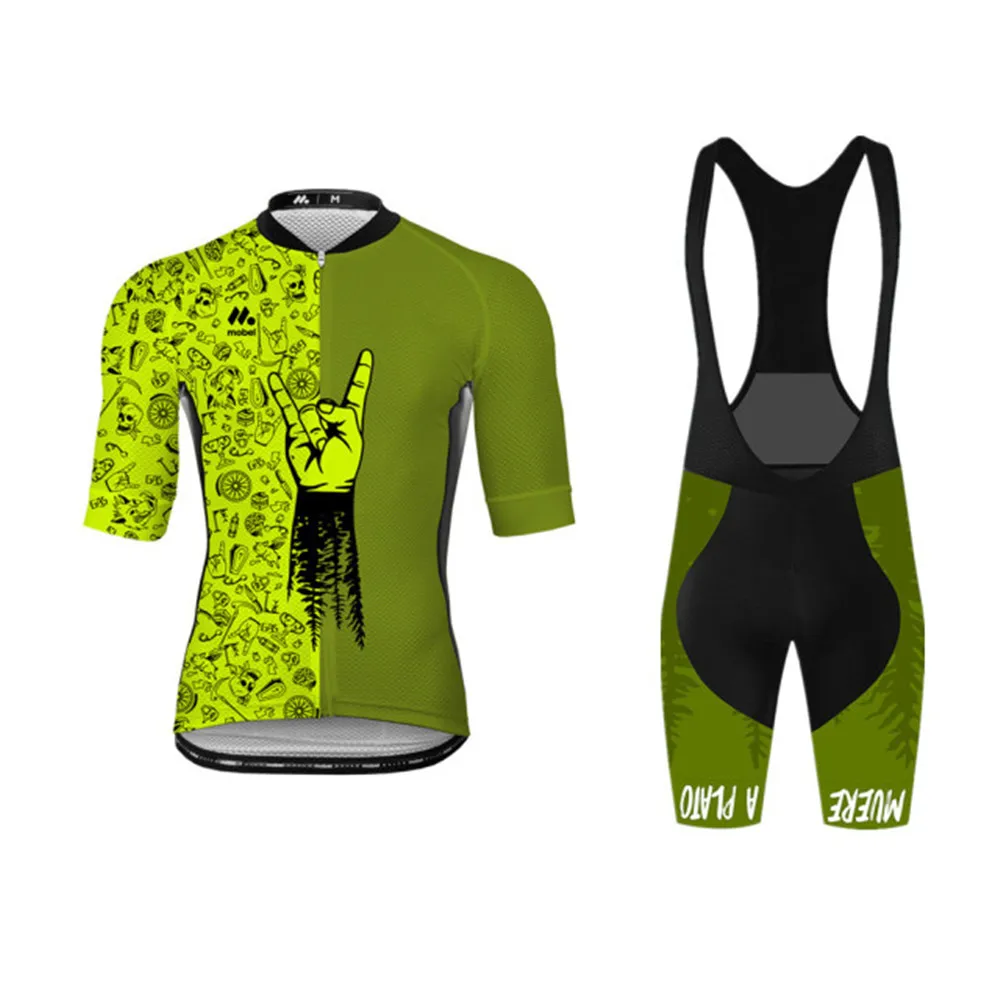 Maillot Arriesga Black Cycling Jersey Set Bib Shorts Bike Shirt Short Sleeve Clothing High Quality Jerseymaillot Ciclismo Hombre