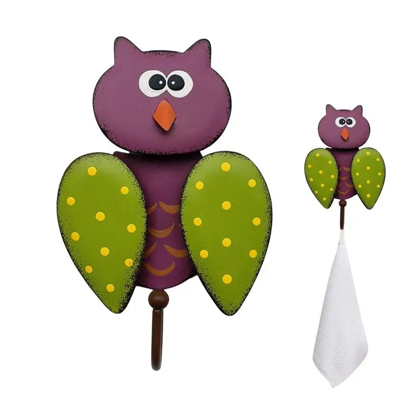 

Owl Wall Hanger Creative Iron Art Hooks Rustic Decorative Coat Hooks Vintage Owl Decorative Wall Hooks Rack Hangers For Coats