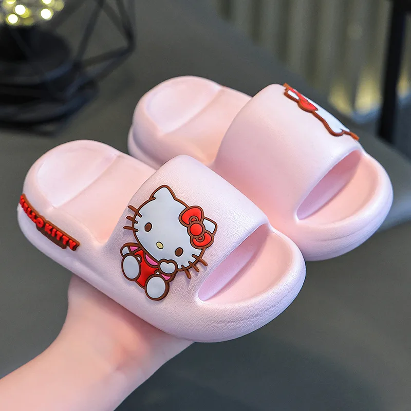 Sanrio Children's Slippers Summer Cute Cartoon Kuromi Boys and Girls Non Slip Soft Soled Indoors and Outdoors Beach Shoes 5