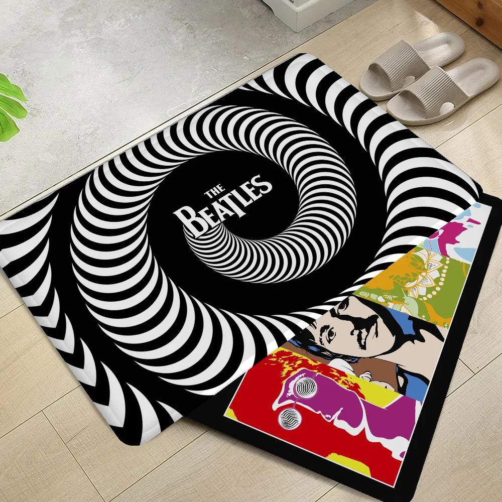 

T-The-B-Beatles Rock Band Floor Mat Bathroom Mat Anti-slip Absorb Water Long Strip Cushion Bedroon Mat Welcome Doormat