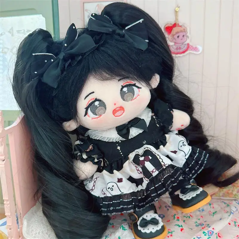 Kawaii Plush Cotton Doll Idol Stuffed Star Figure No Attribute Fat Body Dolls Halloween Black Moonlight Skirt Kids Plush ToyGift