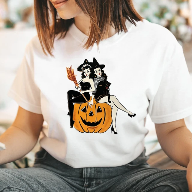 Sister Witch Women T Shirt Halloween Clothes Graphic Shirt Cotton Wicca