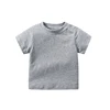 Baby Clothing Newborn Boy Girl 100% Cotton T-shirt 0 To 24 Months Summer Solid Color Crew-Neck Short Sleeve Shoulder Buckle Tees 4