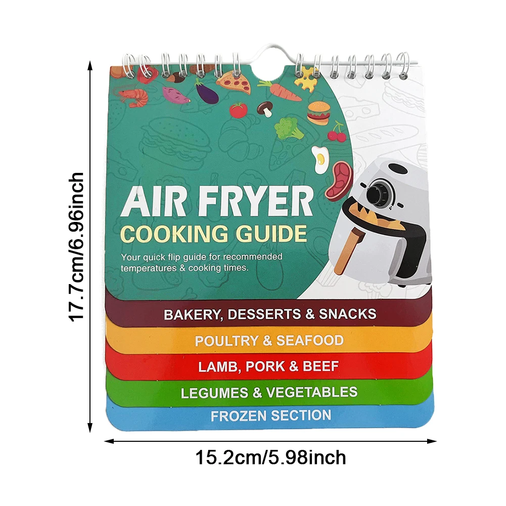 Air fryer magnetic cheat sheet air fryer cooking times chart beginners advanced users