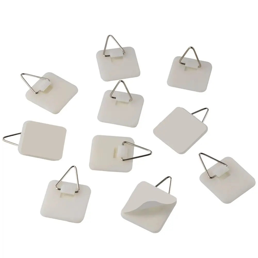 10Pcs Plate Hanger Picture Frame Hangers Invisible Adhesive Plate Holders for Pictures Wall Art Decor Supplies picture frame hangers