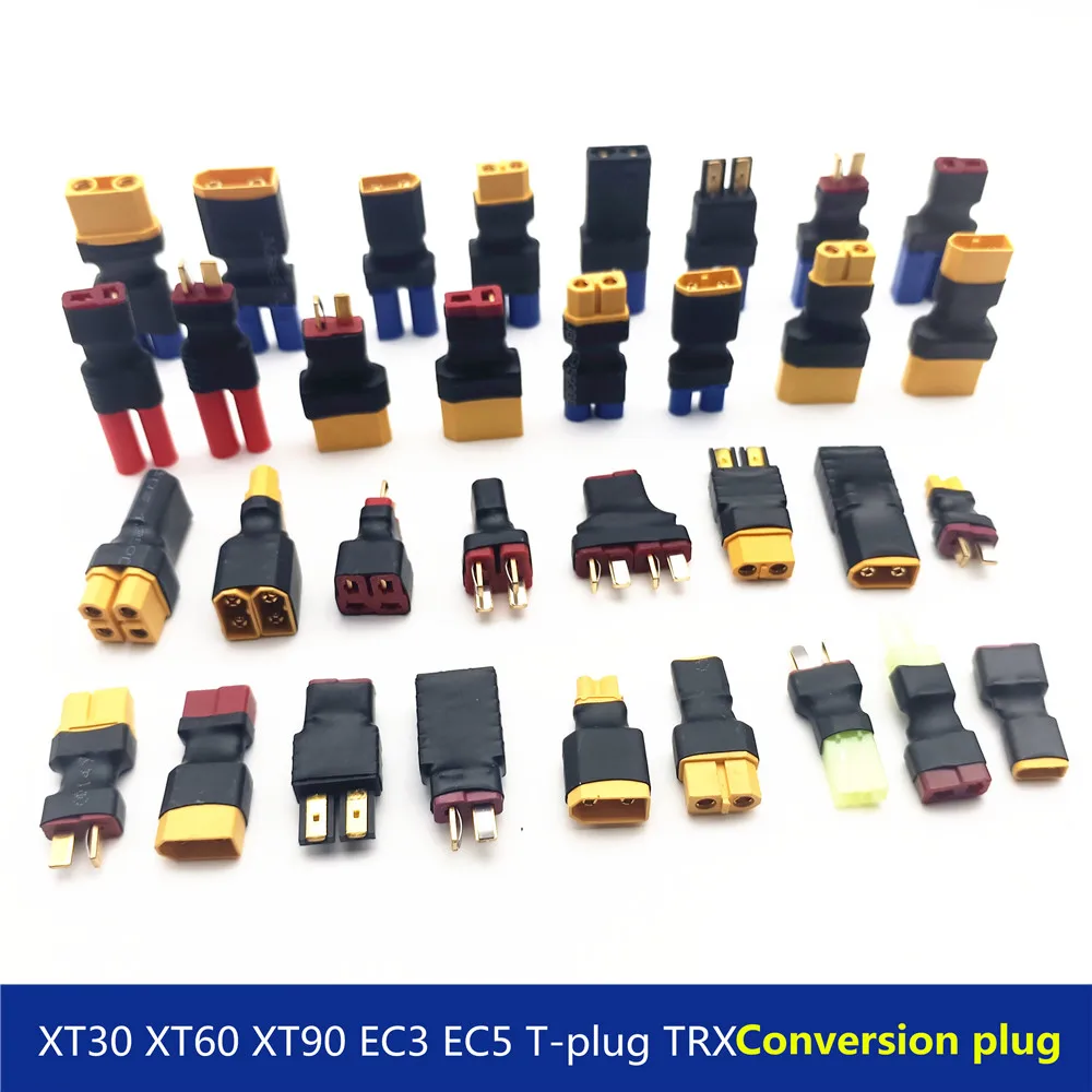 AdapterXT30XT60XT90TRXTPlugDeansEC5EC3FemaletoMaleHXT4MMConnectorsPlugRCLipoBatteryControlPartsDIY-AliExpress26