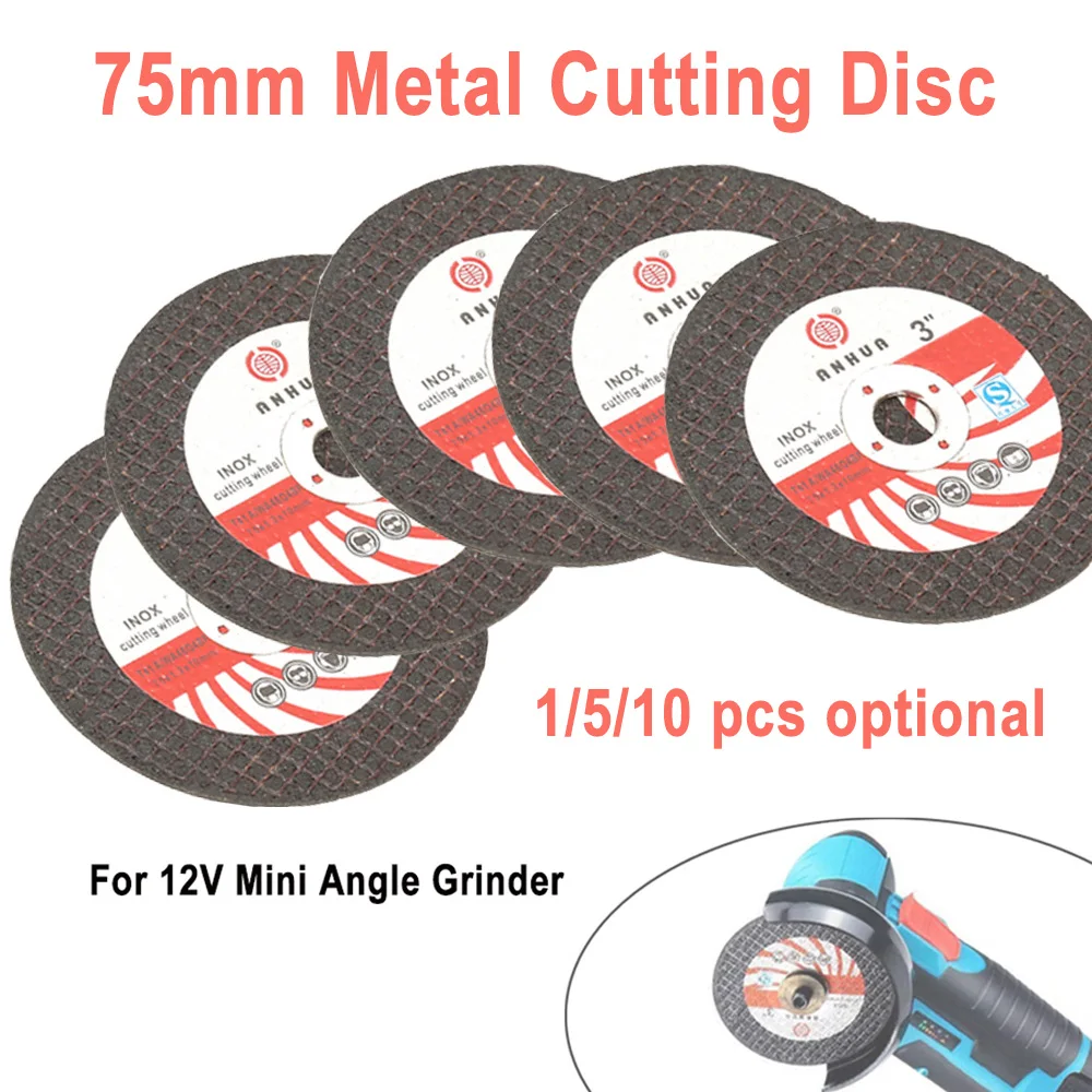 

Disc Mini Sheet 75mm Grinder Cutting Metal Ceramic Cutting 1/5/10 PCS Tools Grinding Wood Polishing Wheel Attachment Angle For