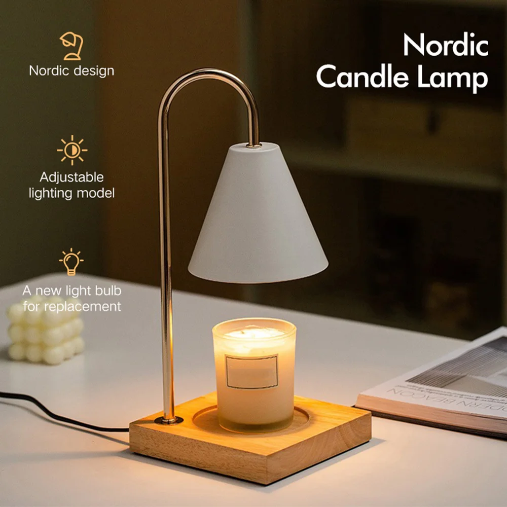 Electric Candle Wax Melt Warmer Lamp Candle Light Dimmable 2 Candle Warmer  Bulbs