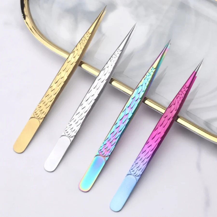 Isolating Tweezers Eyelash Extensions Tip Tweezers 1pc Straight Pointed Tweezers Lash Tweezers Pointed Blackhead Remover