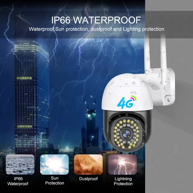4X Zoom 3MP Wireless 4G SIM Card Video Surveillance Camera Motion Detection Auto Tracking Home Security Camera WiFi/4G V380Pro - Image 6