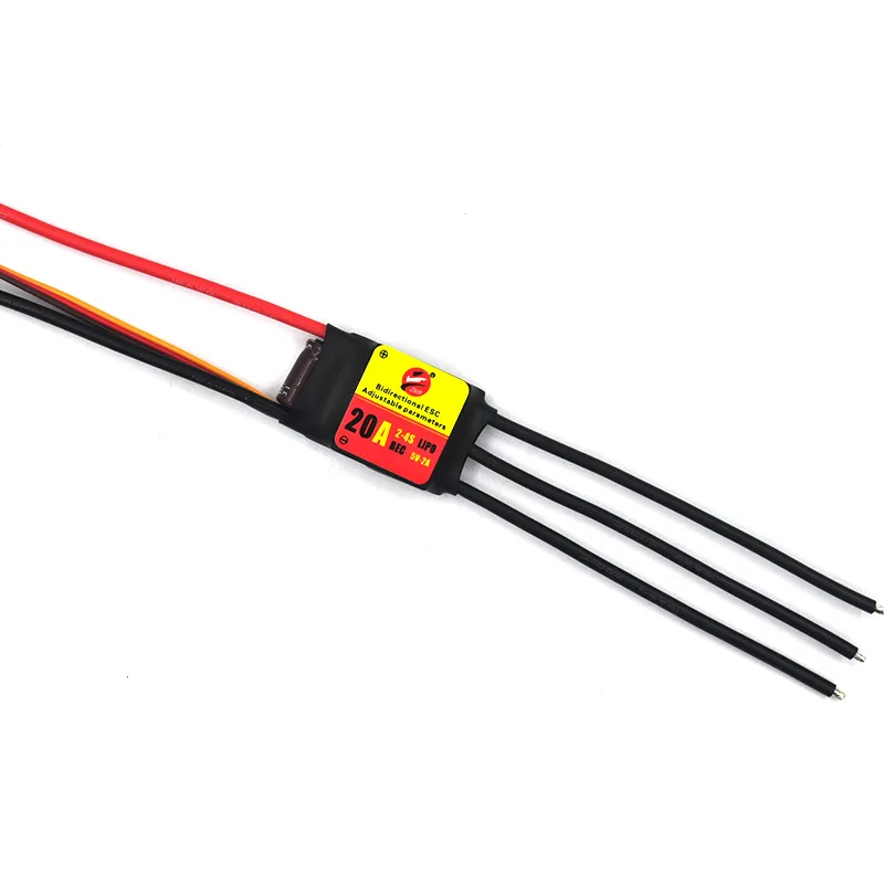 Bidirectional Adjustable Brushless ESC with UBEC Output for Aircraft and Marine Propellers