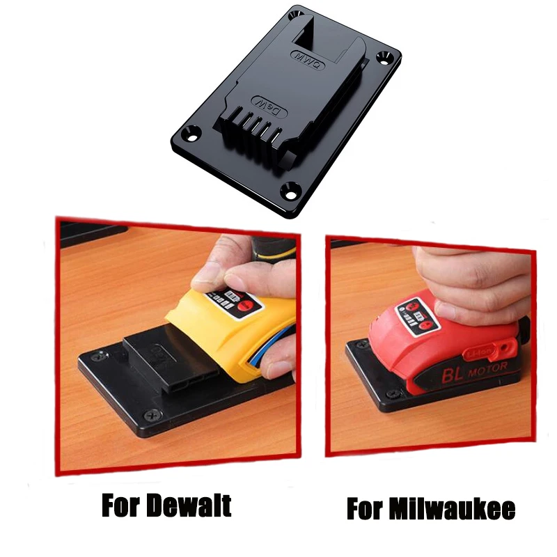 5 PCS For Dewalt&Milwaukee 14.4-18V lithium Battery Base Buckle Power Tool Screwdriver Wrench Clamp Suspension