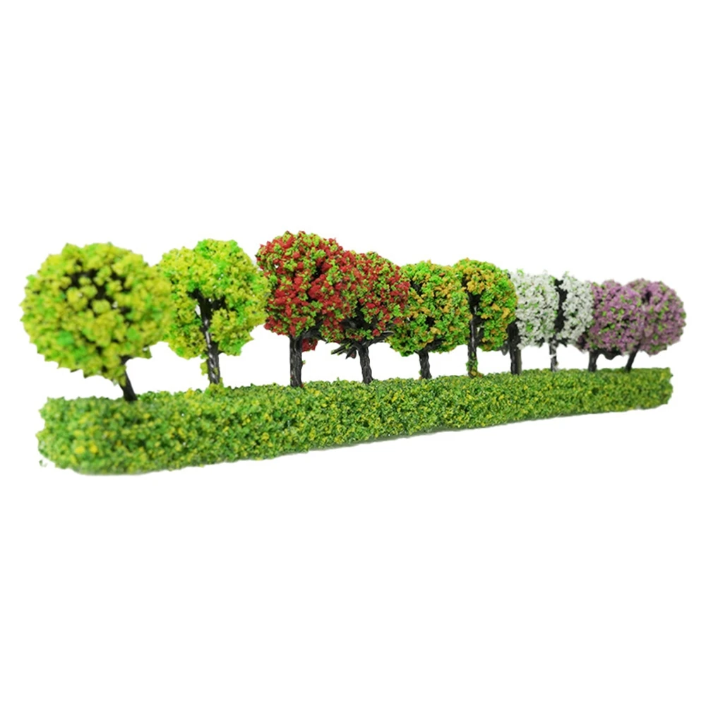 10/30Pcs Model Flower Trees HO Scale Model Tree Train Layout Garden Park Scenery Landscape For DIY Landscape Crafts