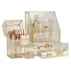 Acrylic Cosmetic Jewelry Makeup Organizer Box Lipstick Brush Skincare Earring Watch Home Rack Storage Holder Large Capacity 6