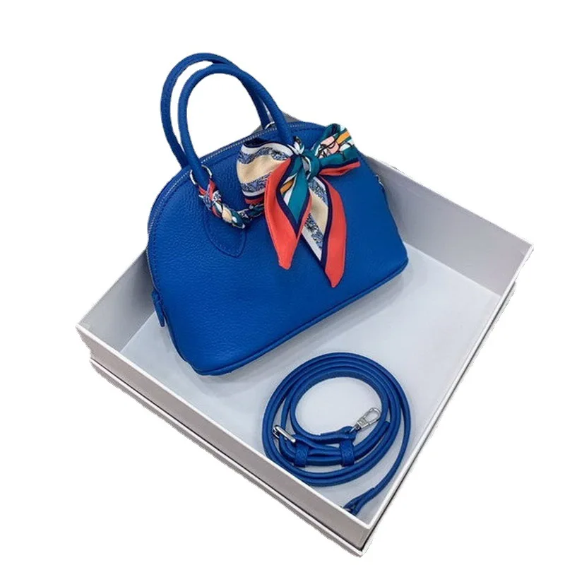 Damen Shell Fashion Rindsleder Kleine Handtasche Einfache Schulter Damen Klassische Umhängetaschen Mehrfarbige Umhängetasche_voghion.com