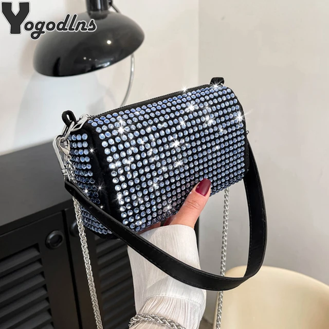 Diamond Crossbody Shoulder Bag Women Small Handbag Clutch Fashion Retro  Pillow Hobos Bag Lady PU Leather Shiny Party Tote Purse - AliExpress