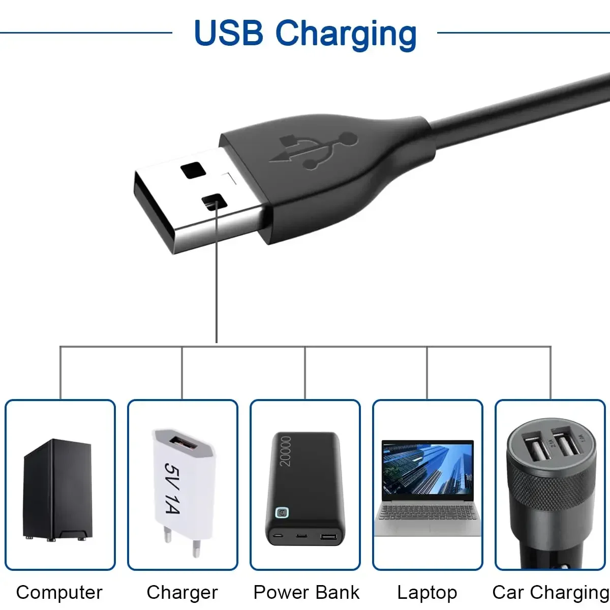 삼성 갤럭시 시계 8/7/6/6Classic/5/5Pro/4/4Classic/3e USB 스마트워치 충전기 교체 충전 케이블용 2-in-1 충전기