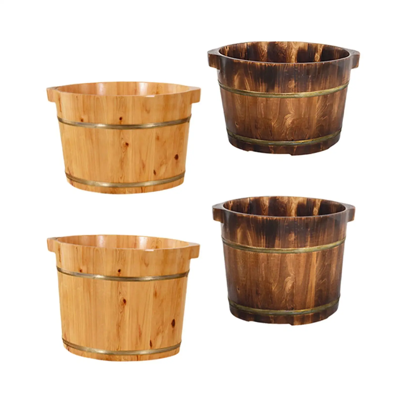 Wood Foot Bath Tub Deep Foot Washing Bucket for Bathroom Household Women Men Wood Foot Bath Tub Deep Foot Washing Bucket for Bathroom Household Women Men