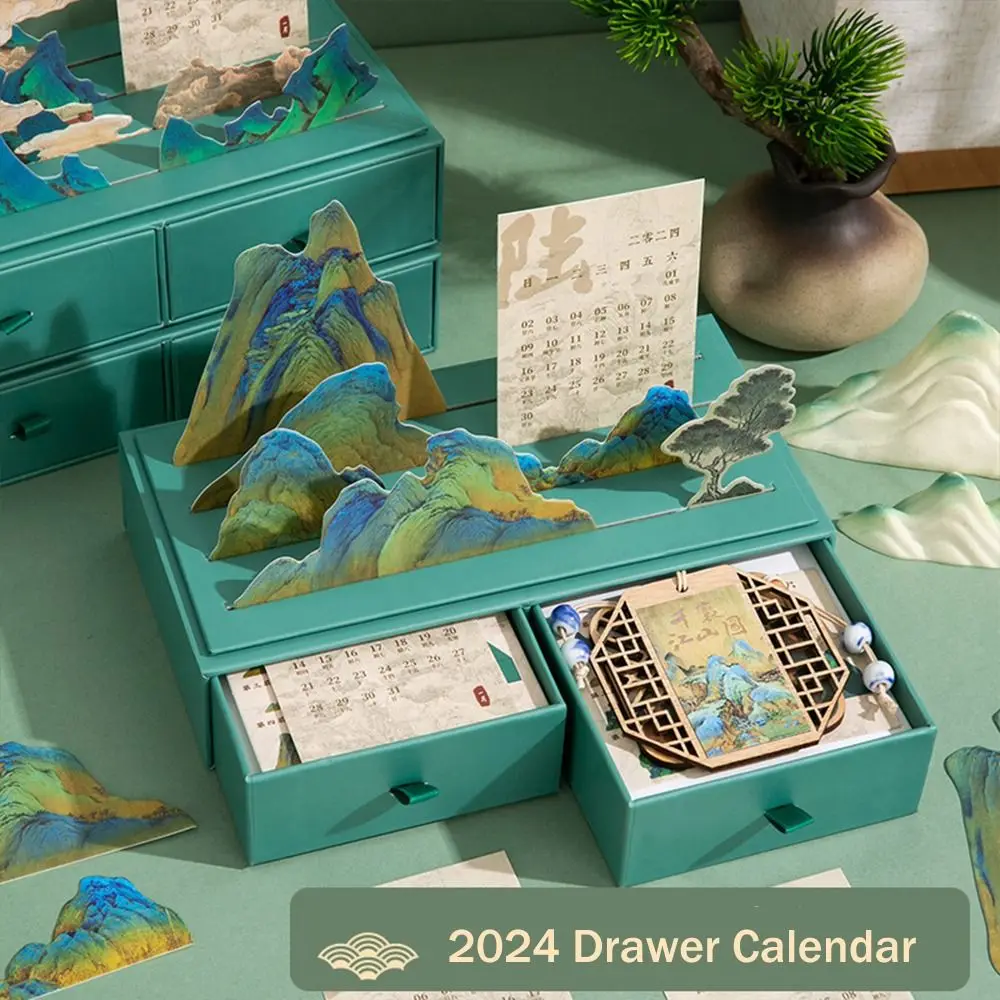

Schedule Planner Natural Landscape Desk Calendar Time Planner Yearly Agenda Mountains Calendar Desktop Organizer To-do lists