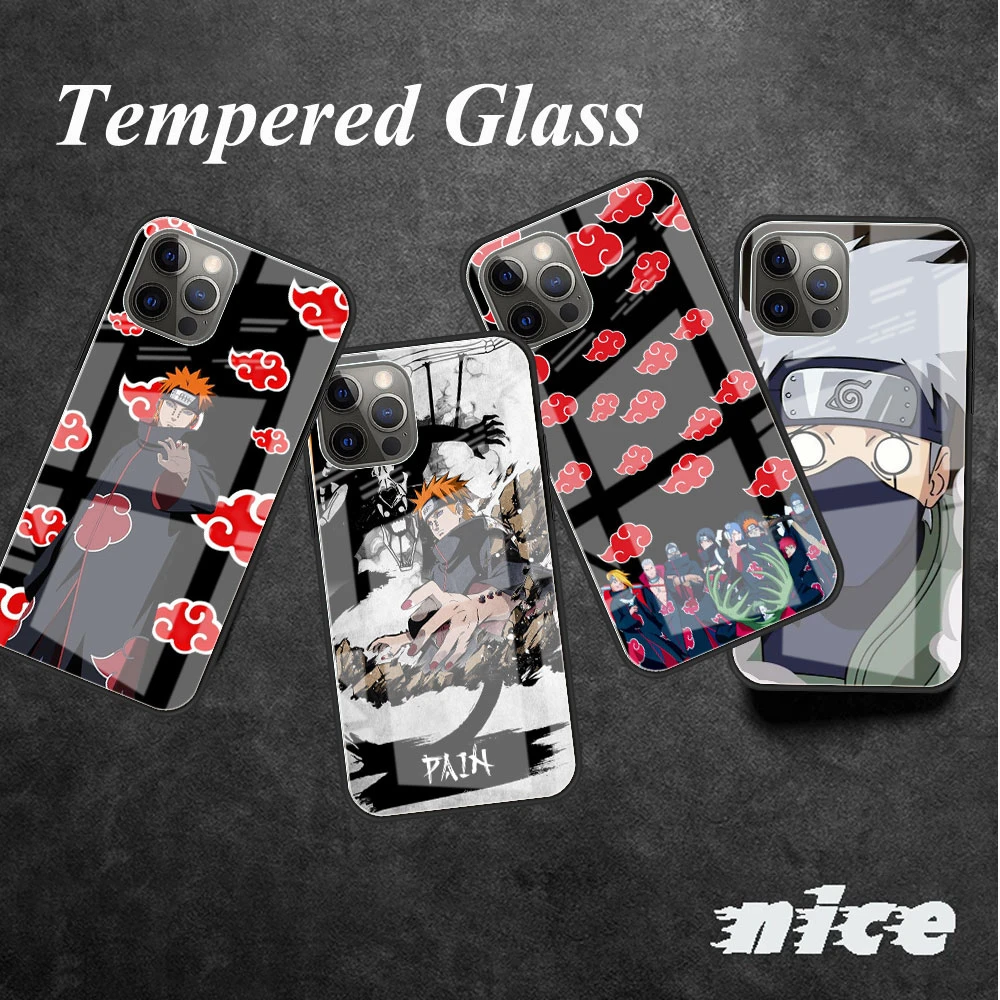 iphone 13 mini mobile phone cases Glass Fashion Case For Apple iPhone 11 Pro Max 13 12 Mini 7 XR X XS 6 8 Plus SE 2020 Funda Phone Cover Naruto Uchiha Sharingan iphone 13 mini case clear