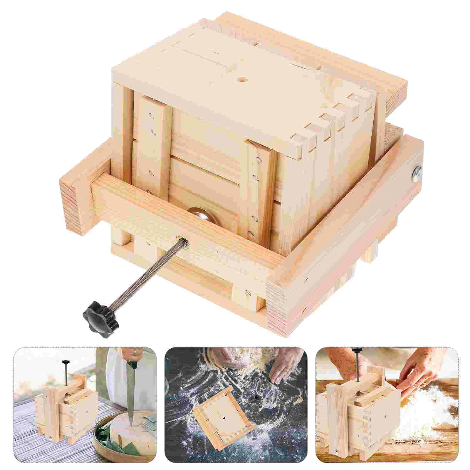 

Tofu Maker Press Presser Kit Wood Home Making Wooden Mold Safe Drainer Dishwasher Super Make Woden Tool Extra Firm