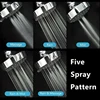 High Pressure Shower Head Sprayer 4 Inch 5 Setting Adjustable Rainfall Wall Universal Mounted Bathroom Accessories Water Saving 4