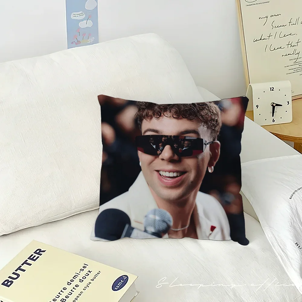 Hot Singer Q-Quevedo Buenas Noches Sofa Living Room Bedroom Headboard Backrest Cushion Square Cushion Nap Time Pillow Case