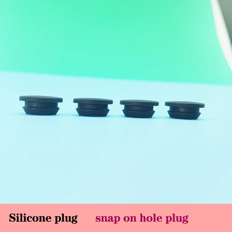 1/5/10/20pcs Black Silicone Rubber Snapon Hole Plug 2.5 3 3.5 4 4.5 5 5.5 6 6.5 7 7.5 8 To 12mm