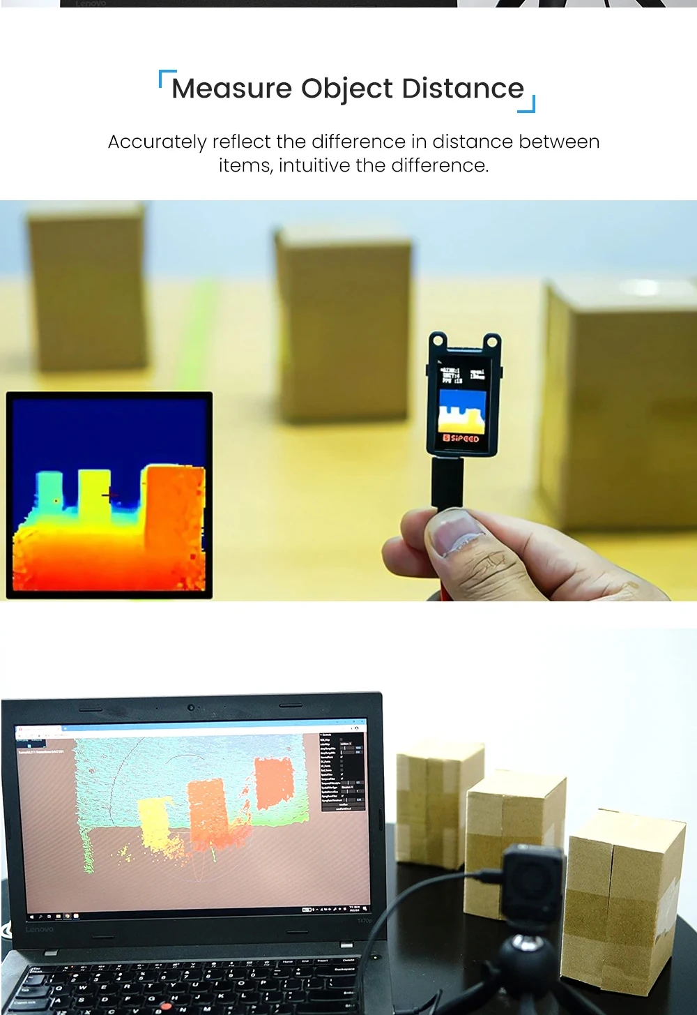 Sipeed MaixSense A010/A075V 3D Sensor Module RGBD TOF 3D Depth Vision MCU&ROS Ca