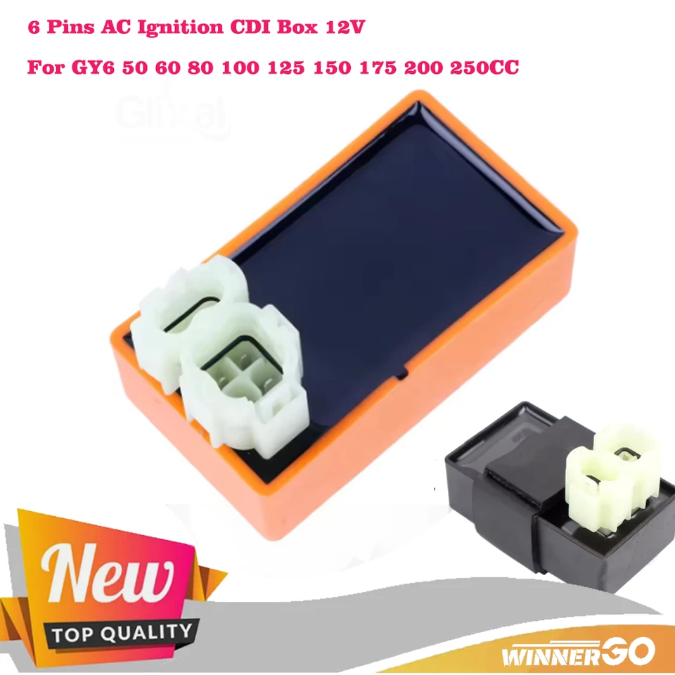 Jadeshay 6 Pin AC CDI Box Sostituzione per GY6 50cc 125cc 150cc Scooter ATV Go Kart 4 Wheeler Quad Dirt Pit Bike Jadeshay 6 Pin AC CDI Box Sostituzione per GY6 50cc 125cc 150cc Scooter ATV Go Kart 4 Wheeler Quad Dirt Pit Bike