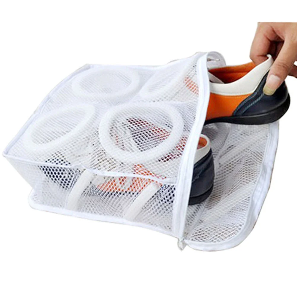 Portable Foldable Mesh Sneaker Tennis Shoes Laundry Washing Bag Dry Bag Shoe Wash Bag Laundry Bags Home Storage ganization 2