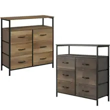 

Sideboard Storage Cabinet Chest with 6 Drawers Wood Household Furniture for Home Kitchen Bedroom Living Room Hallway Drawer