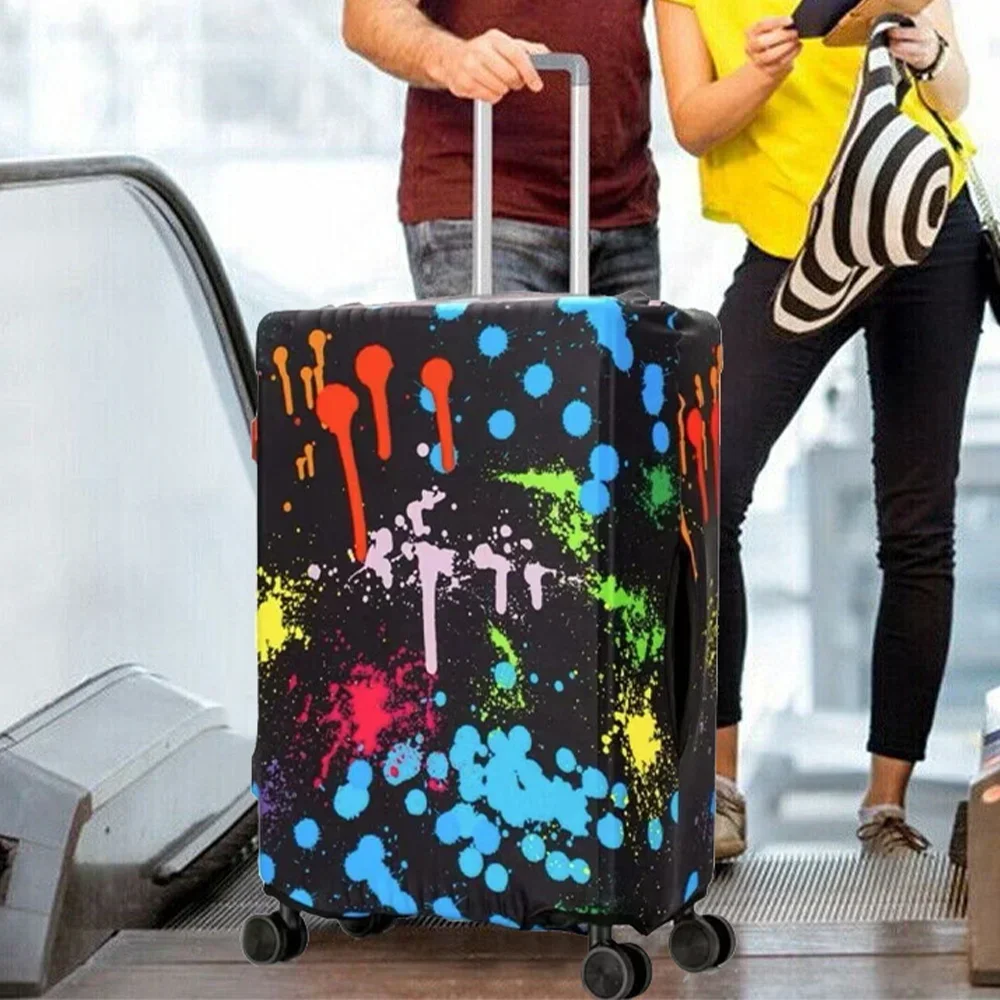 Luggage Cover 18-32 Inch Elastic Suitcase Cover Full Body Print Dustproof Protective Case Travel