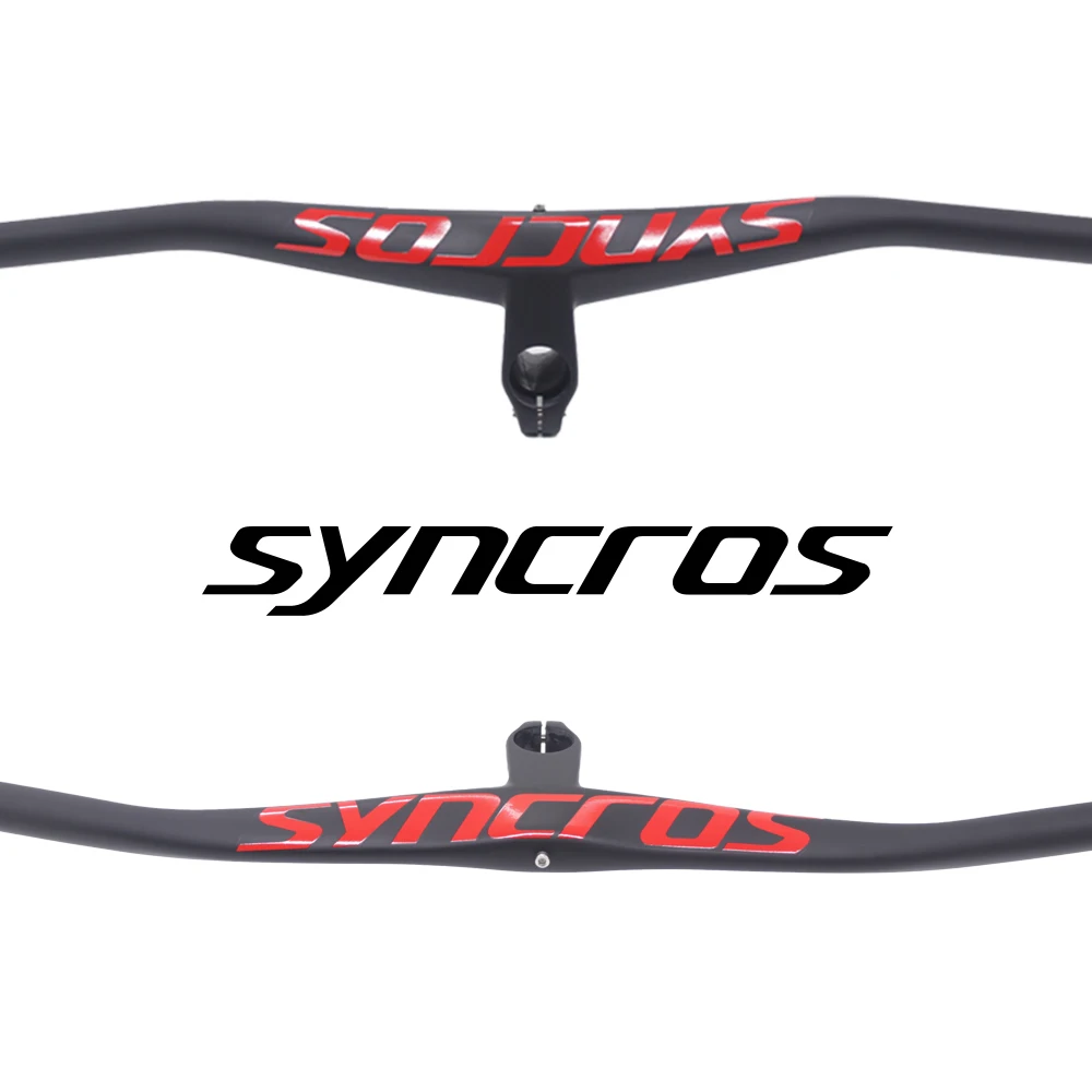 SYNCROS Carbon Integrated MTB Handlebar Bicycle MTB Titanium Screw With 40/50/60/70mm Chrome UD Matte