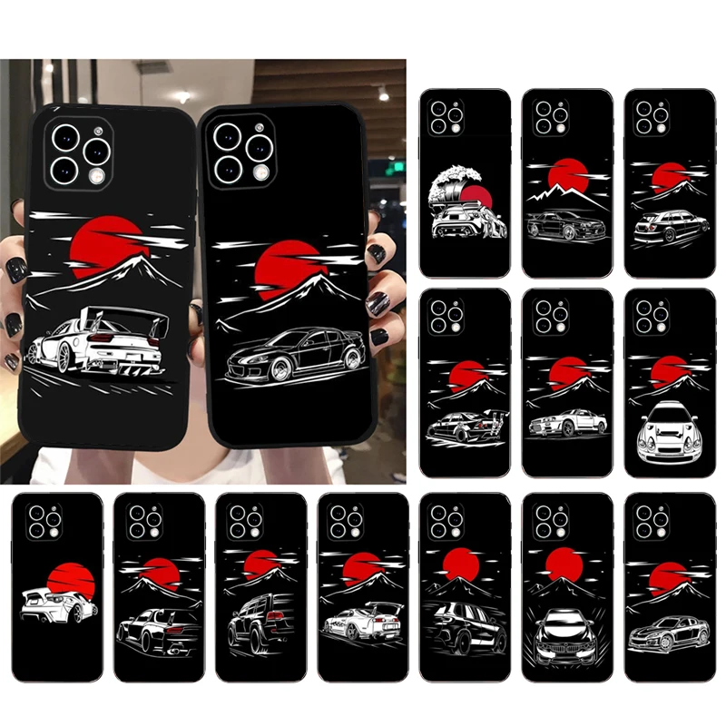 

Japan JDM Sports Cars Phone Case For iphone 15 14 13 12 11 Pro Max 12mini 14 Plus Mobile Phone Case Funda