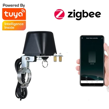 Tuya ZigBee Smart Wireless Control Gas Water Valve Smart Home Automation Control Valve for Gas Work with Alexa,Google Assistant 1