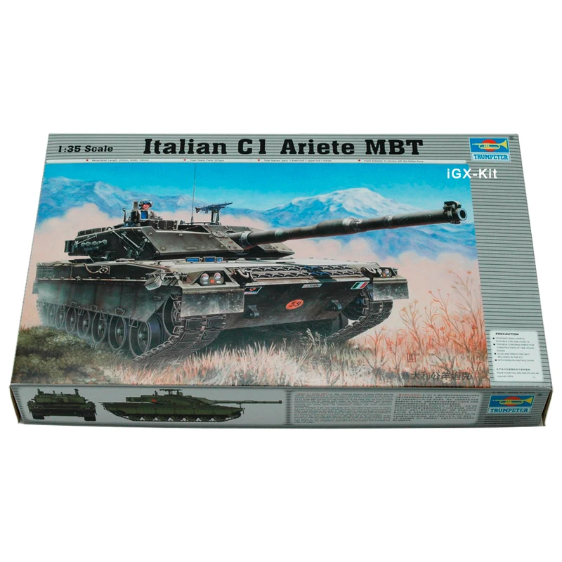 

Trumpeter 00332 1/35 Italian Army C1 C-1 Ariete MBT Main Battle Tank Display Children Toy Plastic Assembly Building Model Kit