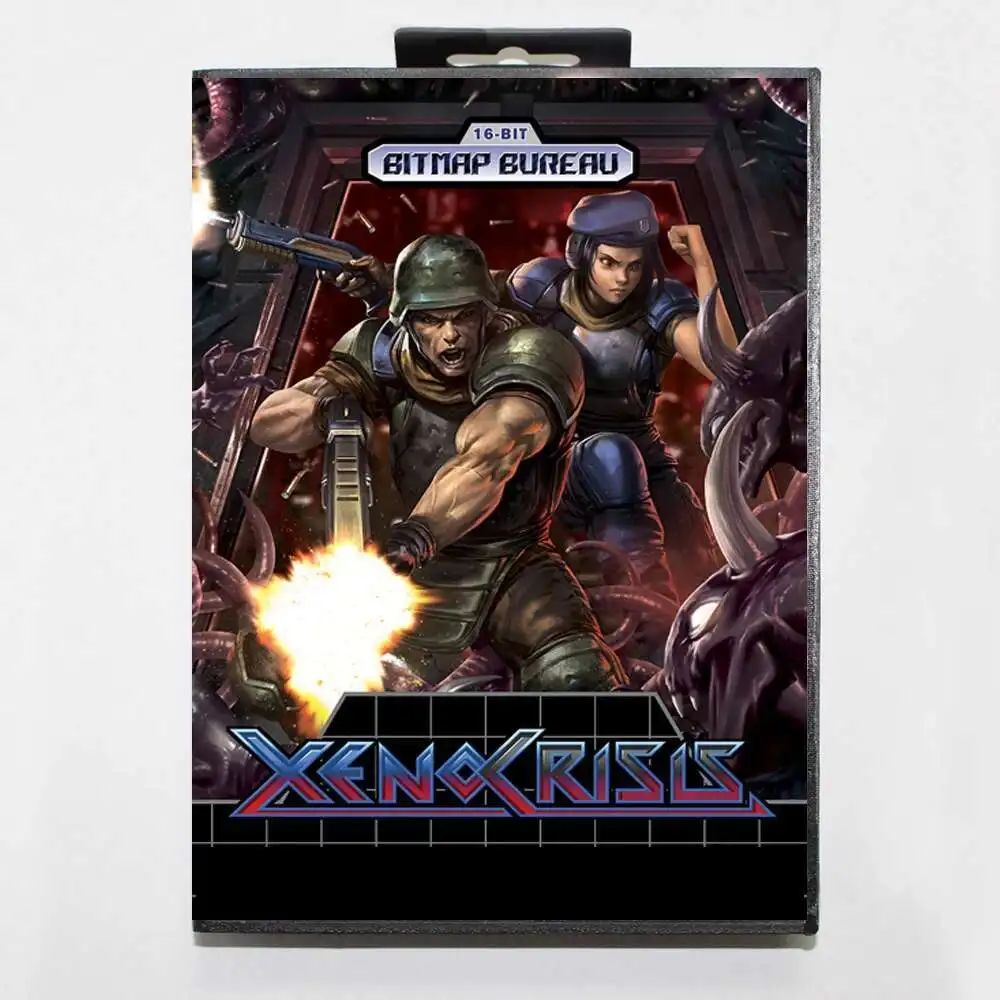海外輸入　Xeno Crisis Xeno Crisis MD Game Card 16 Bit USA/EUR/JAP Cover for Sega