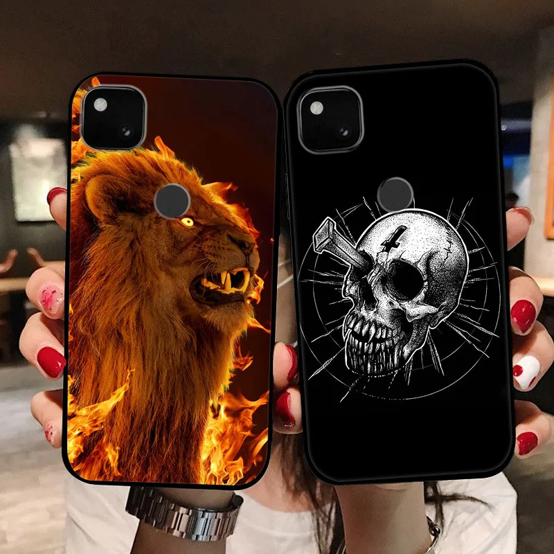 Floral Black Soft TPU Silicone Phone Case Cover