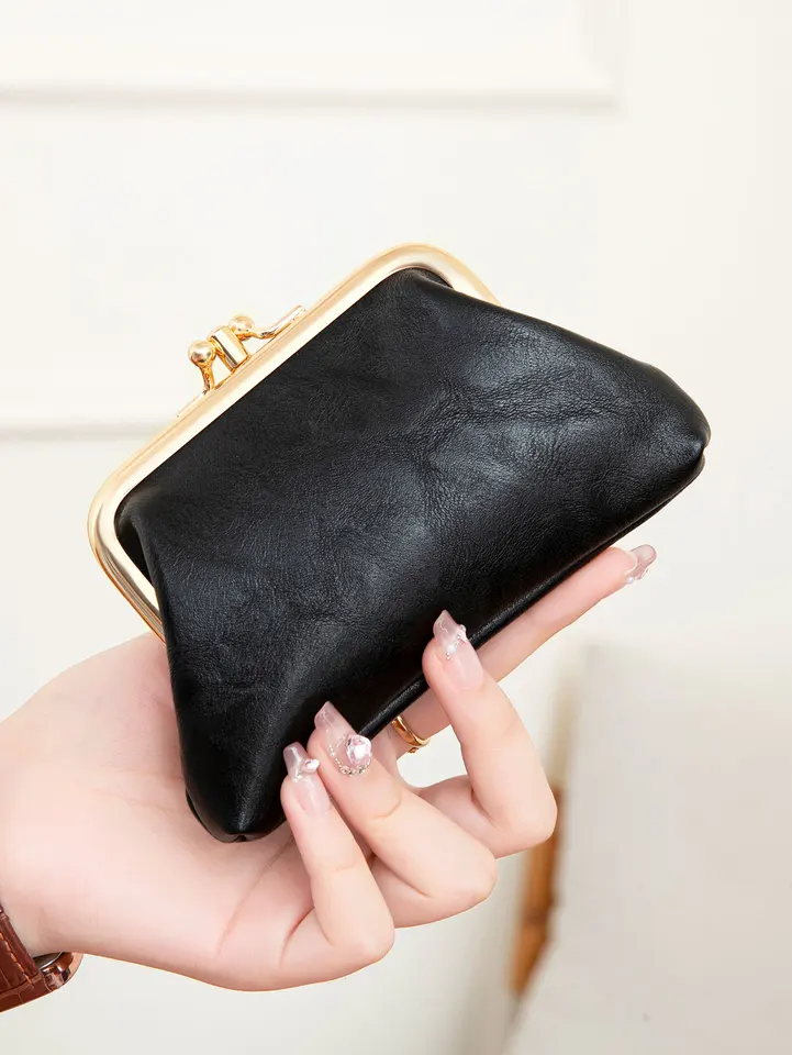 Cute Retro Clip Lock Women's Coin Purse