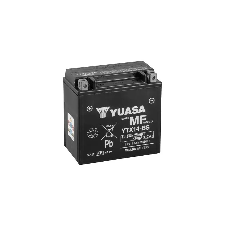 Yuasa Ytx14-Bs Batteria Esente Da Manutenzione