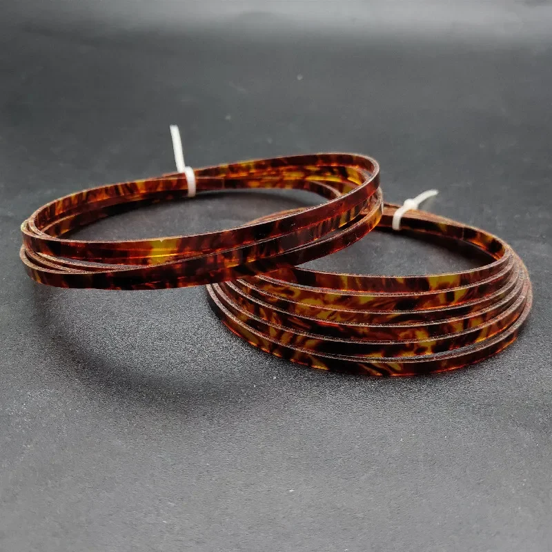 1pc Colorful Celluloid 2/4/5/6mm Width Guitar Binding Purfling 5 Feet Length Red Tortoise Shell