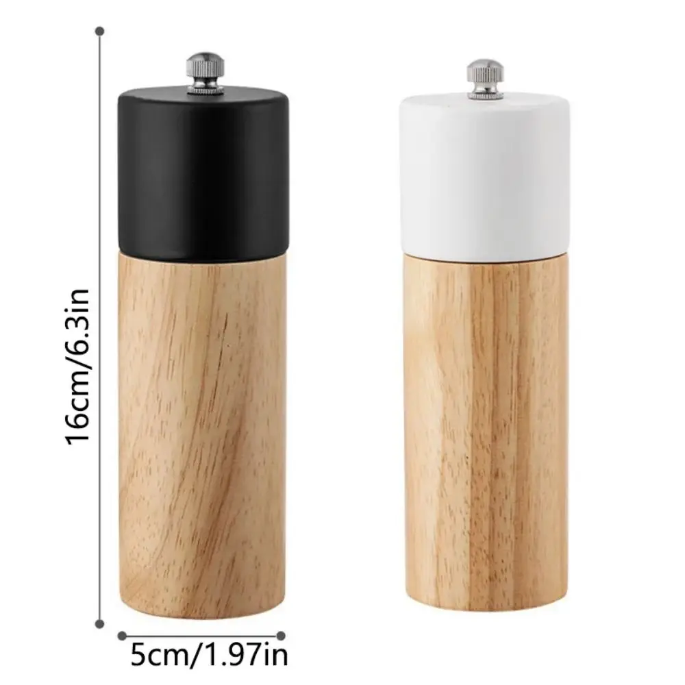 Ceramic Core Wooden Spices Grinder Large Capacity Adjustable Manual Salt Mills Refillable Comfortable Hand Grinding Tool