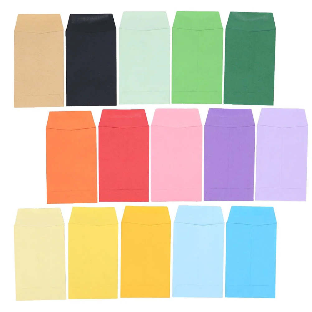 50 Pcs Colored Small Envelopes Colorful Money for Cash Saving Simple Stuffing Paper Empty Gift Budgeting Photo Letter