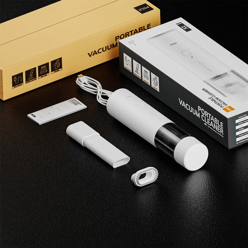 Cordless Handheld Vacuum Cleaner for Laptop & Car,Portable & Multifunctional,USB Rechargeable,Strong Suction,White 6